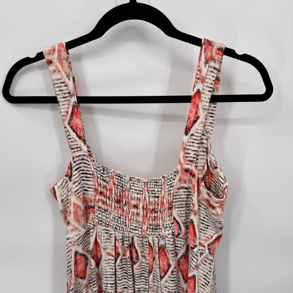 Fresh Produce Midi Dress Womens Medium White Red Southwest Print Rayon Blend - Picture 3 of 7